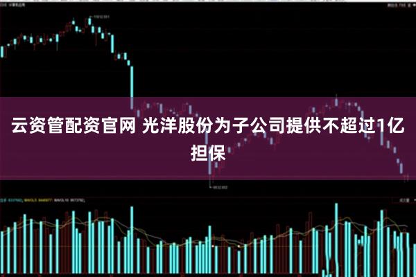 云资管配资官网 光洋股份为子公司提供不超过1亿担保